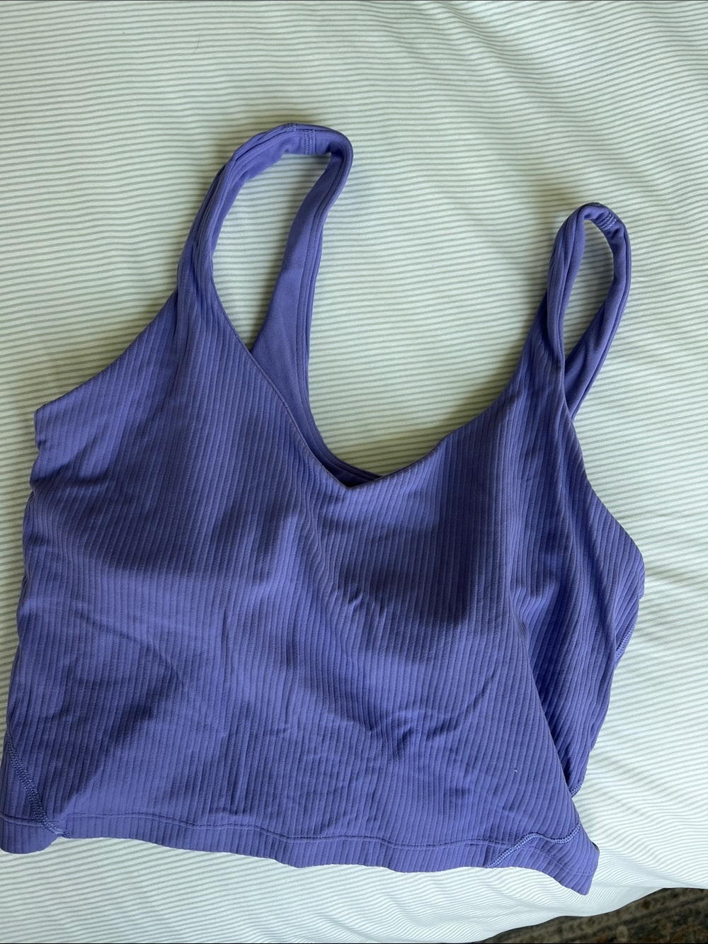 lululemon athletica Purple Ribbed Sports Bra Top